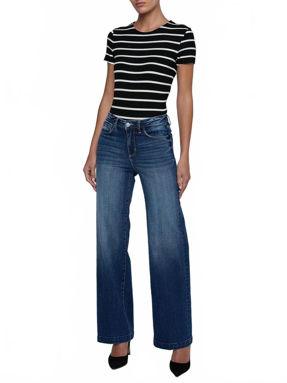 NEW L'AGENCE scottie wide-leg jean in gladstone
